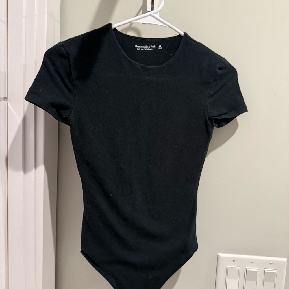 Abercrombie & Fitch Black Short Sleeve Bodysuit